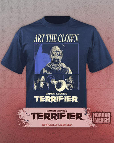 Terrifier - Horn Mens Shirt (Blue)