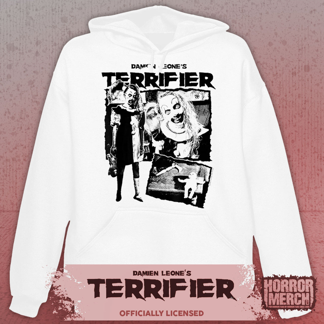 Terrifier - Girl Collage Hooded Sweatshirt (White)