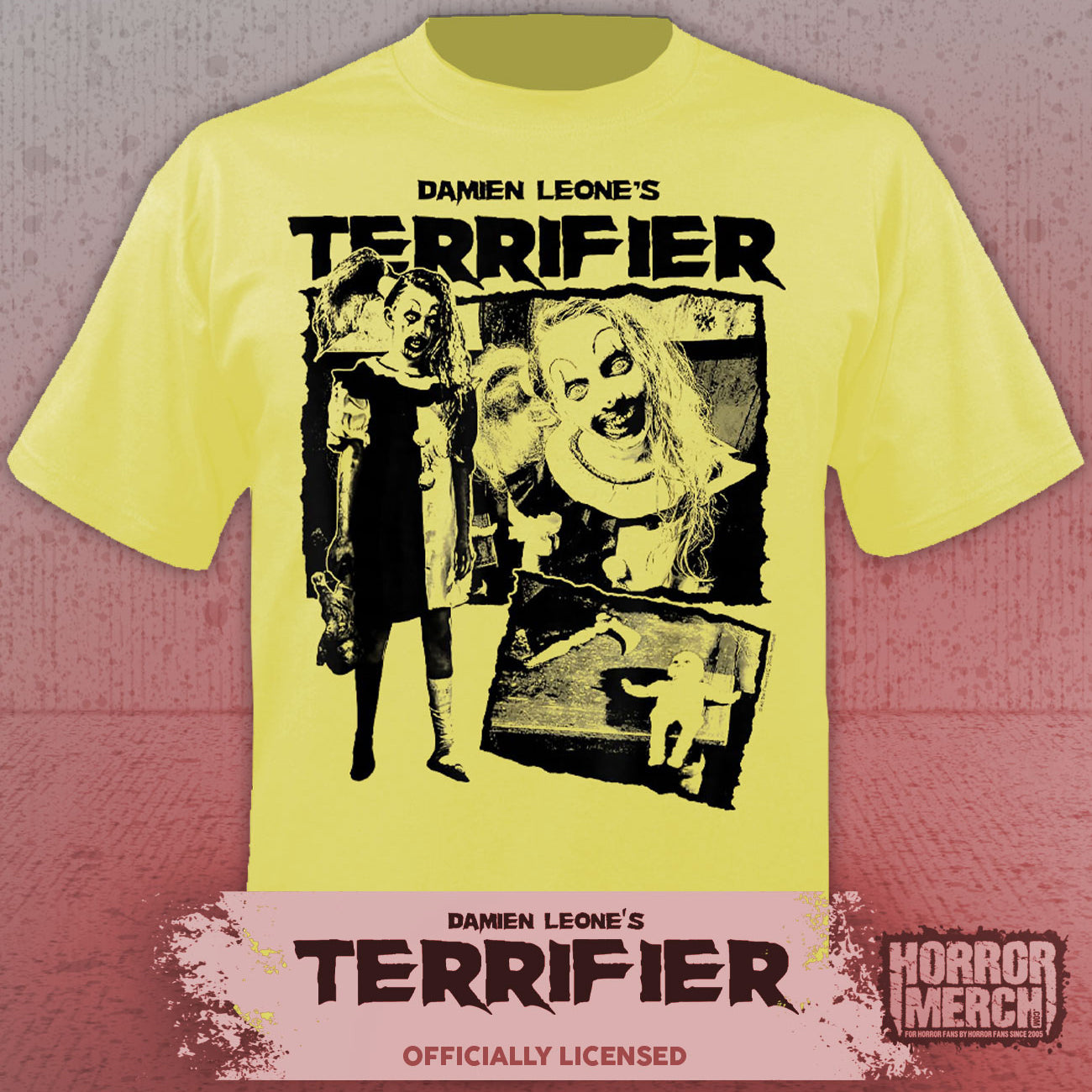 Terrifier - Girl Collage Womens Shirt (Yellow)