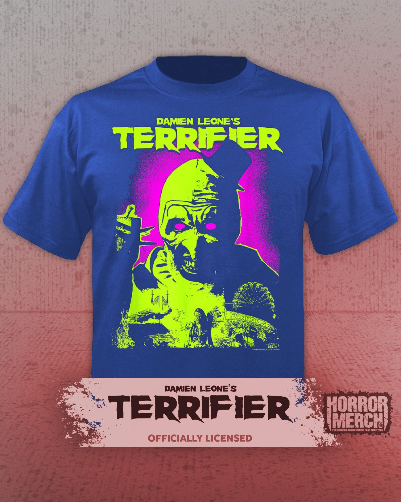 Terrifier - Neon Mens Shirt (Blue)