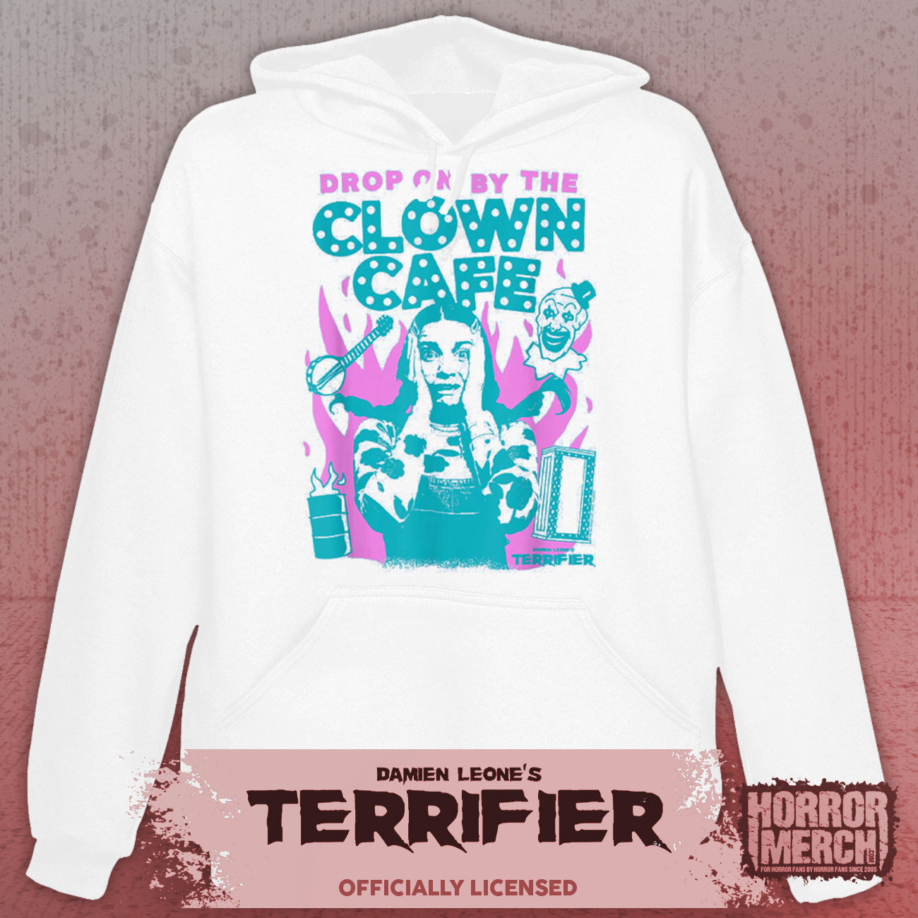 Terrifier - Clown Cafe Hooded Sweatshirt (White)