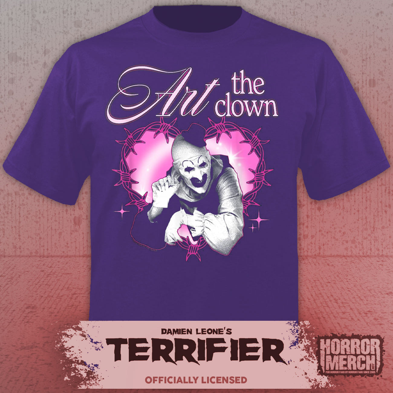 Terrifier - Heart Mens Shirt (Purple)