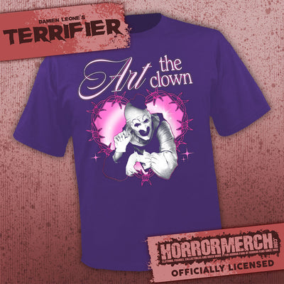 Terrifier - Heart Mens Shirt (Purple)