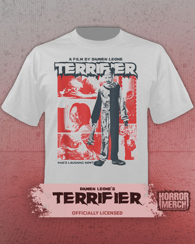 Terrifier - Collage (Duotone) Womens Shirt (Gray)