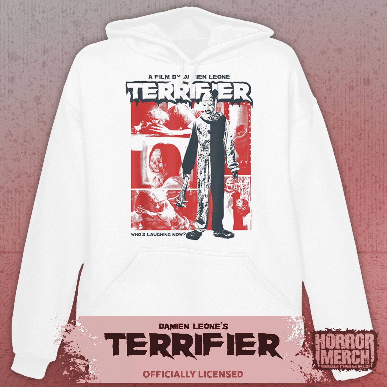 Terrifier - Collage (Duotone) Hooded Sweatshirt (White)