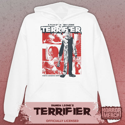 Terrifier - Collage (Duotone) Hooded Sweatshirt (White)