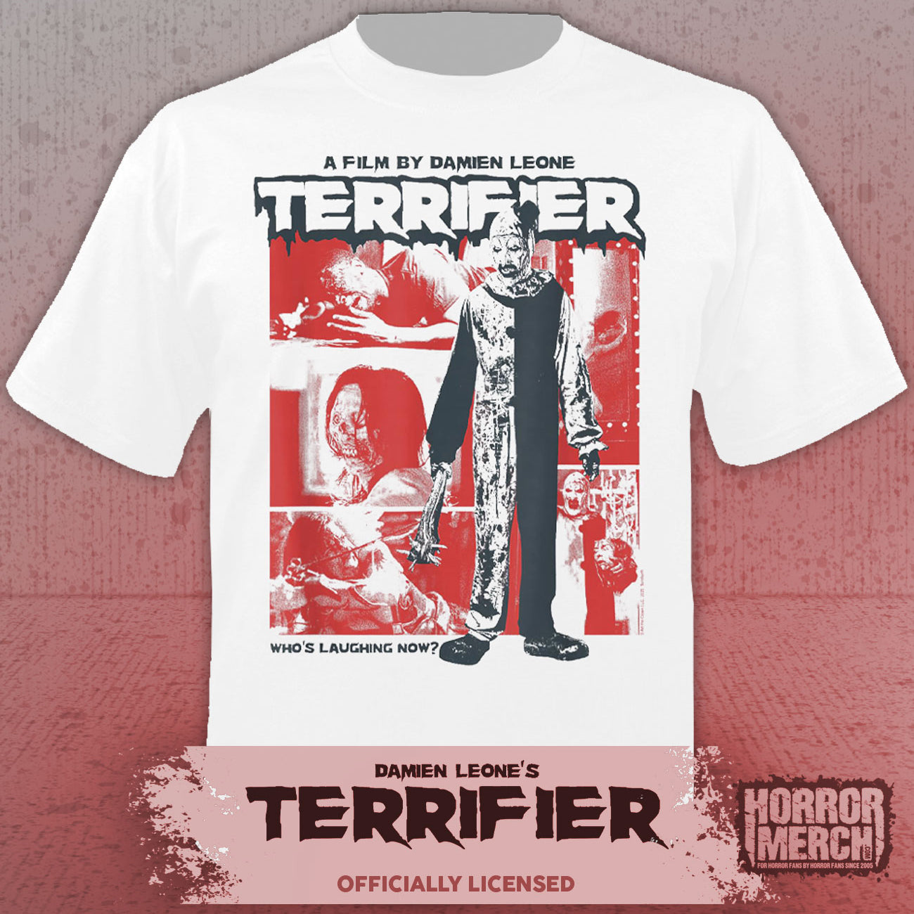 Terrifier - Collage (Duotone) Mens Shirt (White)