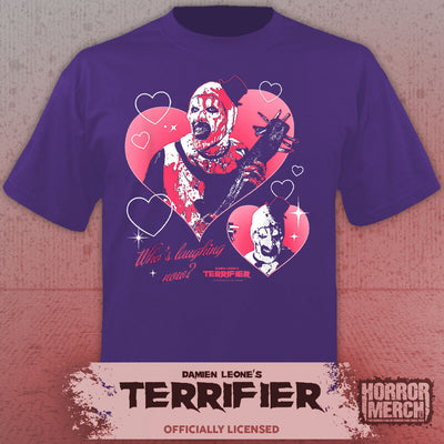 Terrifier - Hearts Collage Womens Shirt (Purple)
