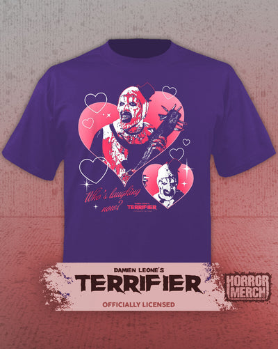 Terrifier - Hearts Collage Womens Shirt (Purple)