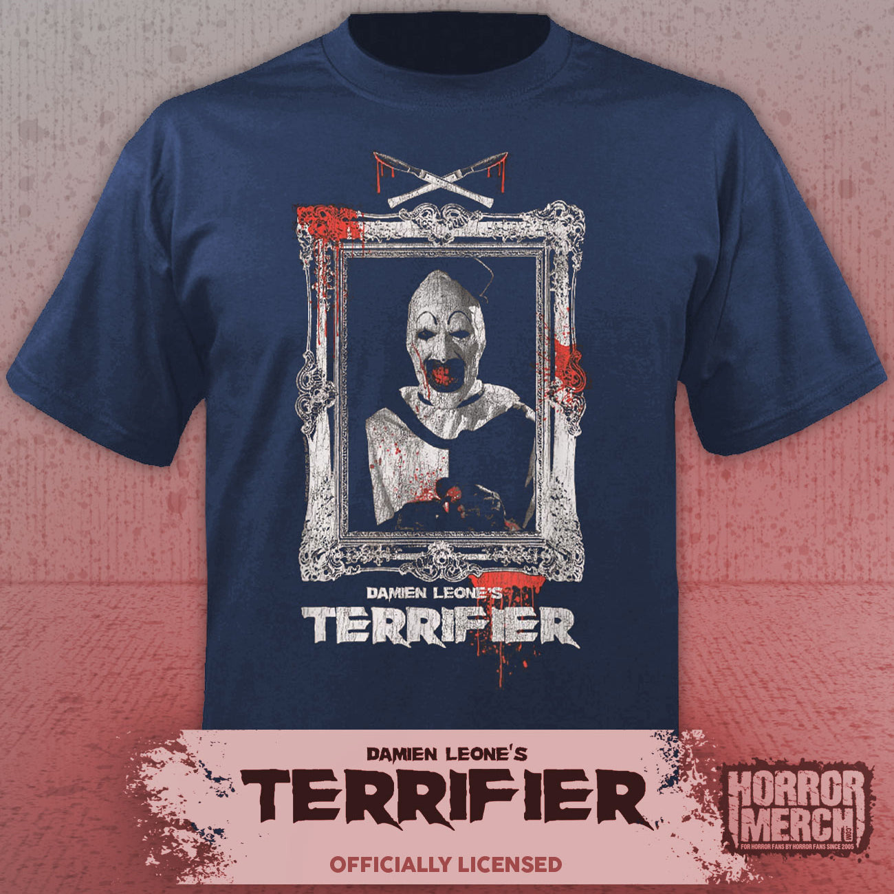 Terrifier - Portrait Mens Shirt (Blue)