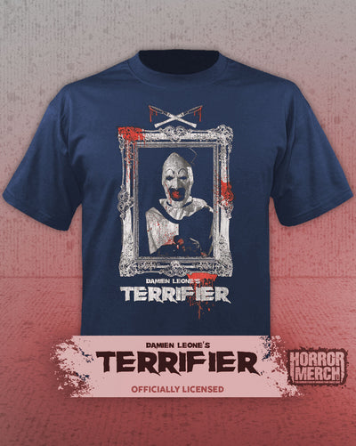 Terrifier - Portrait Mens Shirt (Blue)