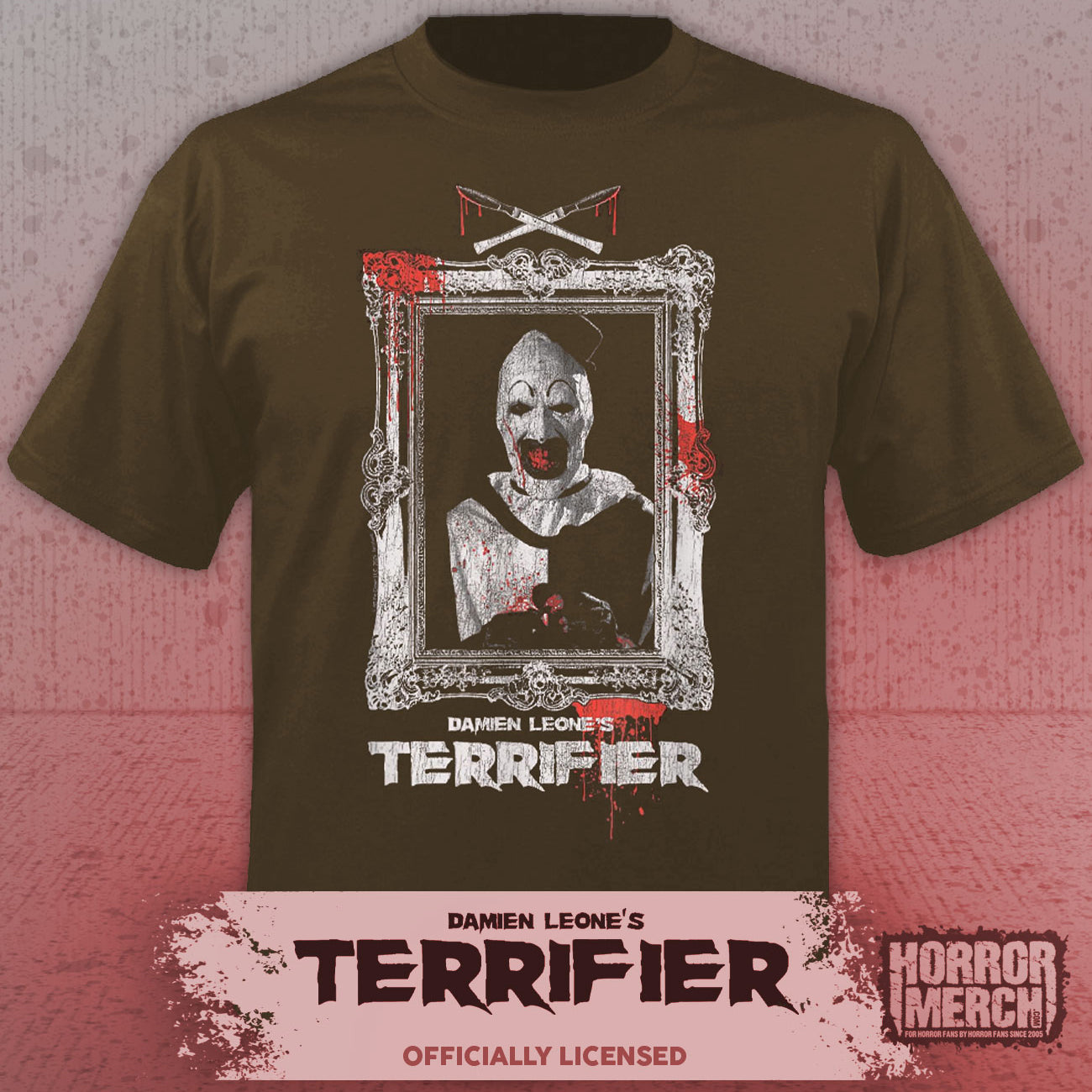 Terrifier - Portrait Mens Shirt (Brown)