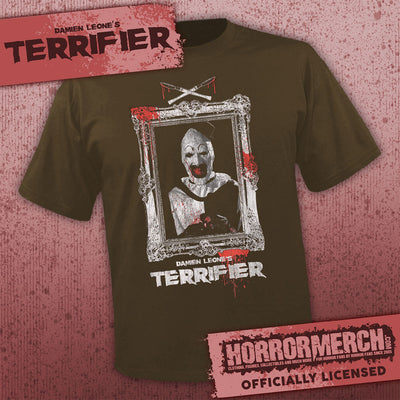 Terrifier - Portrait Mens Shirt (Brown) 