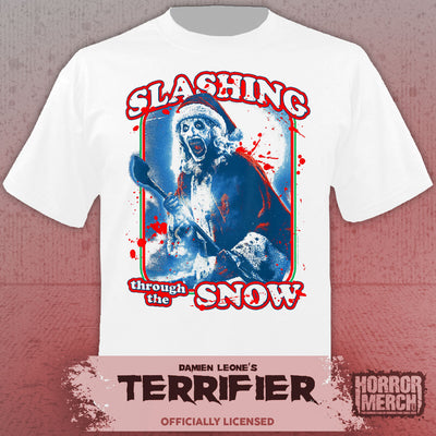 Terrifier - Slashing Through The Snow Womens Shirt (White)
