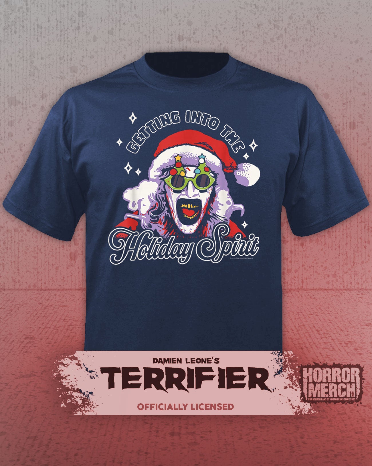 Terrifier - Holiday Spirit Mens Shirt (Blue)