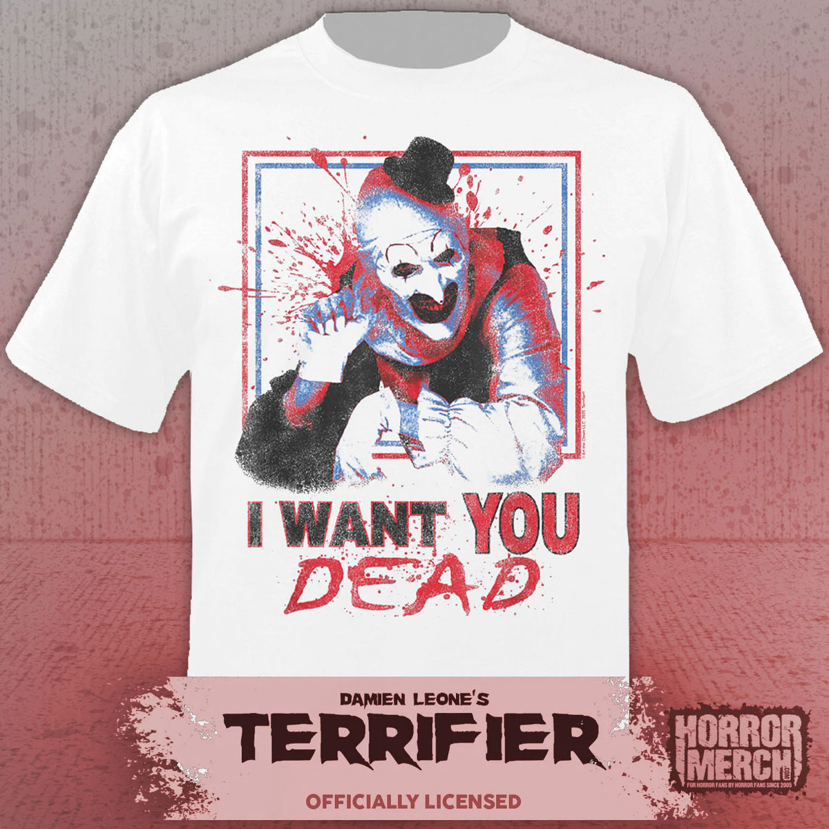 Terrifier - I Want You Dead Men's T-Shirt (White)
