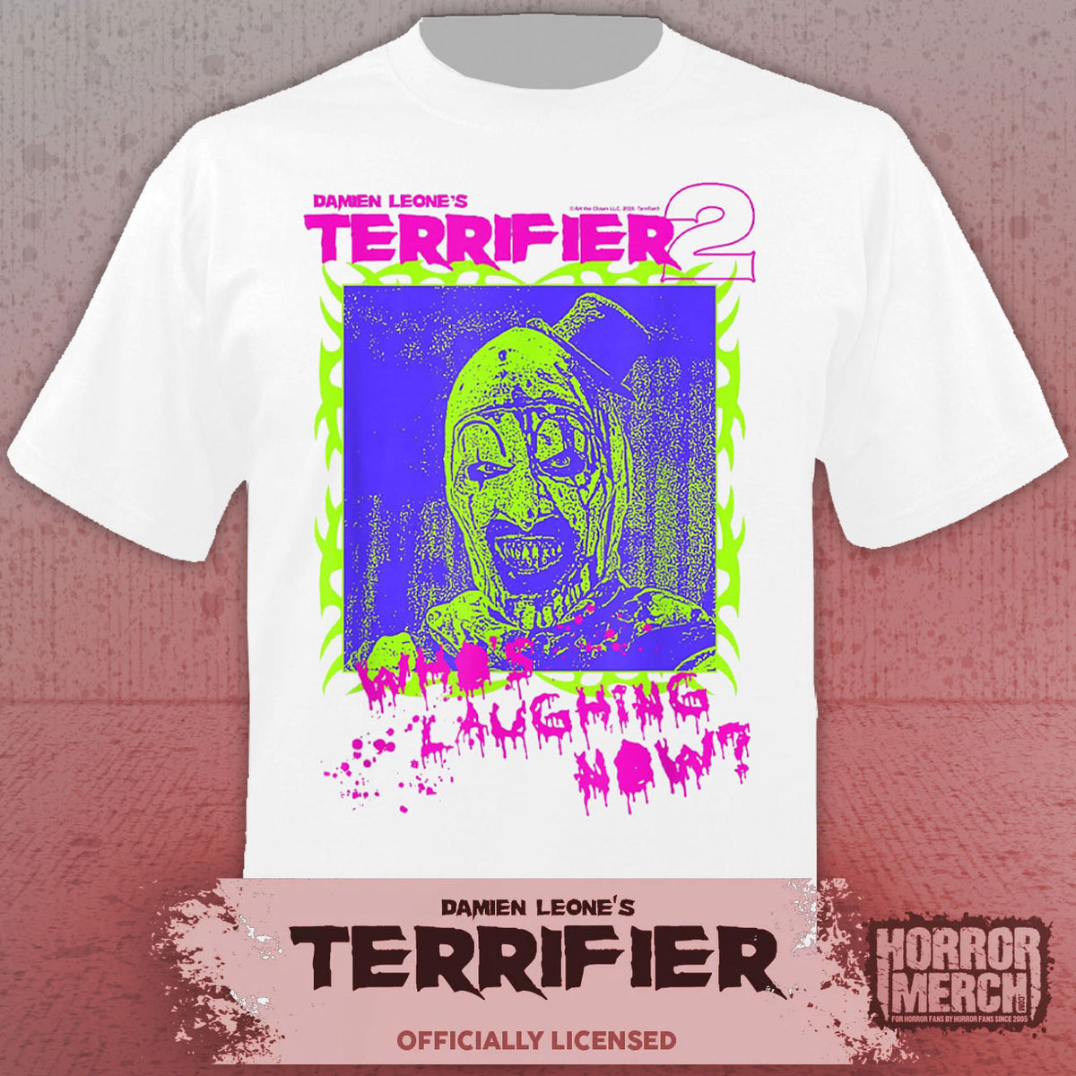 Terrifier - Laughing Now (Closeup) Men's T-Shirt (White)