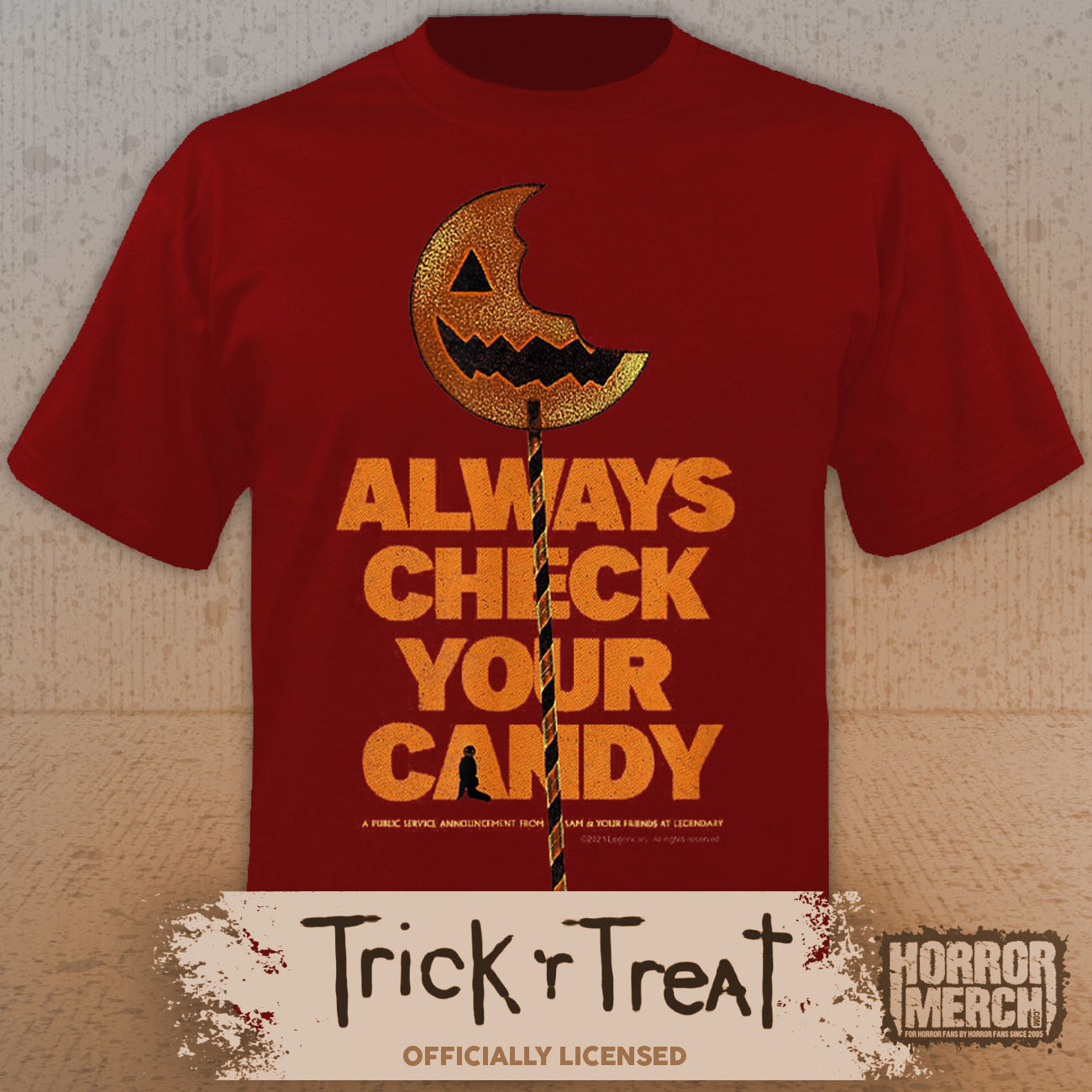 Trick R Treat - Always Check Your Candy Mens Shirt (Red)