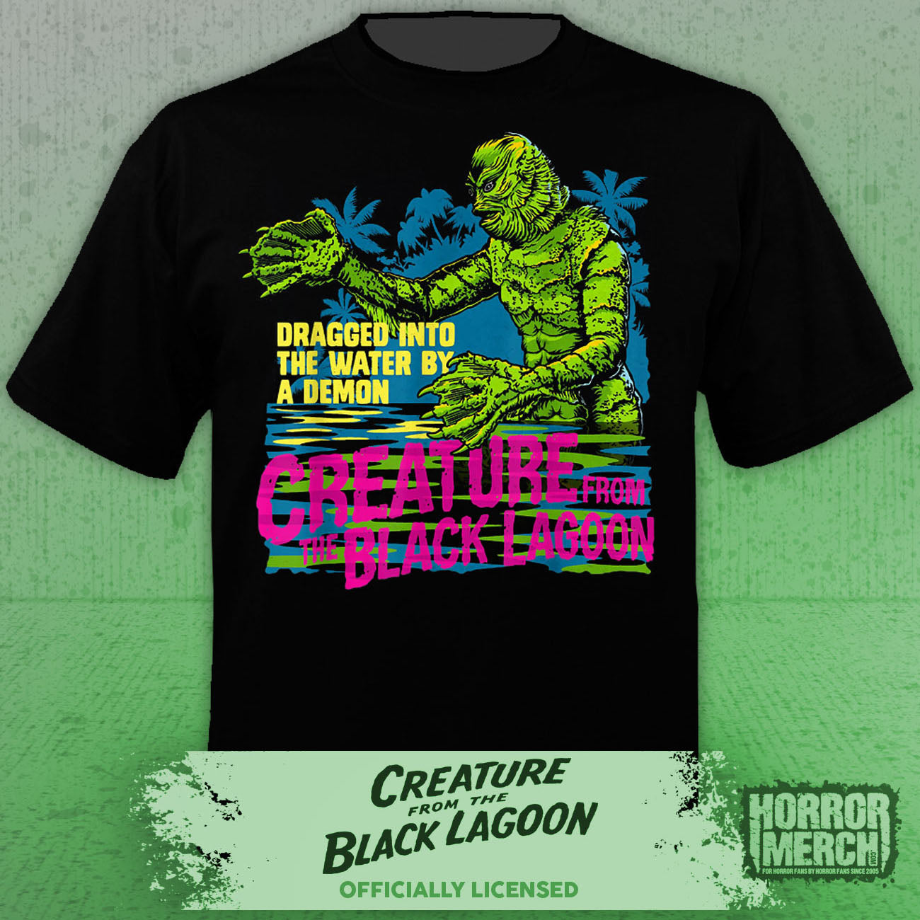 Creature From The Black Lagoon - Neon Mens Shirt