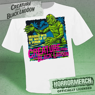 Creature From The Black Lagoon - Neon (White) Mens Shirt