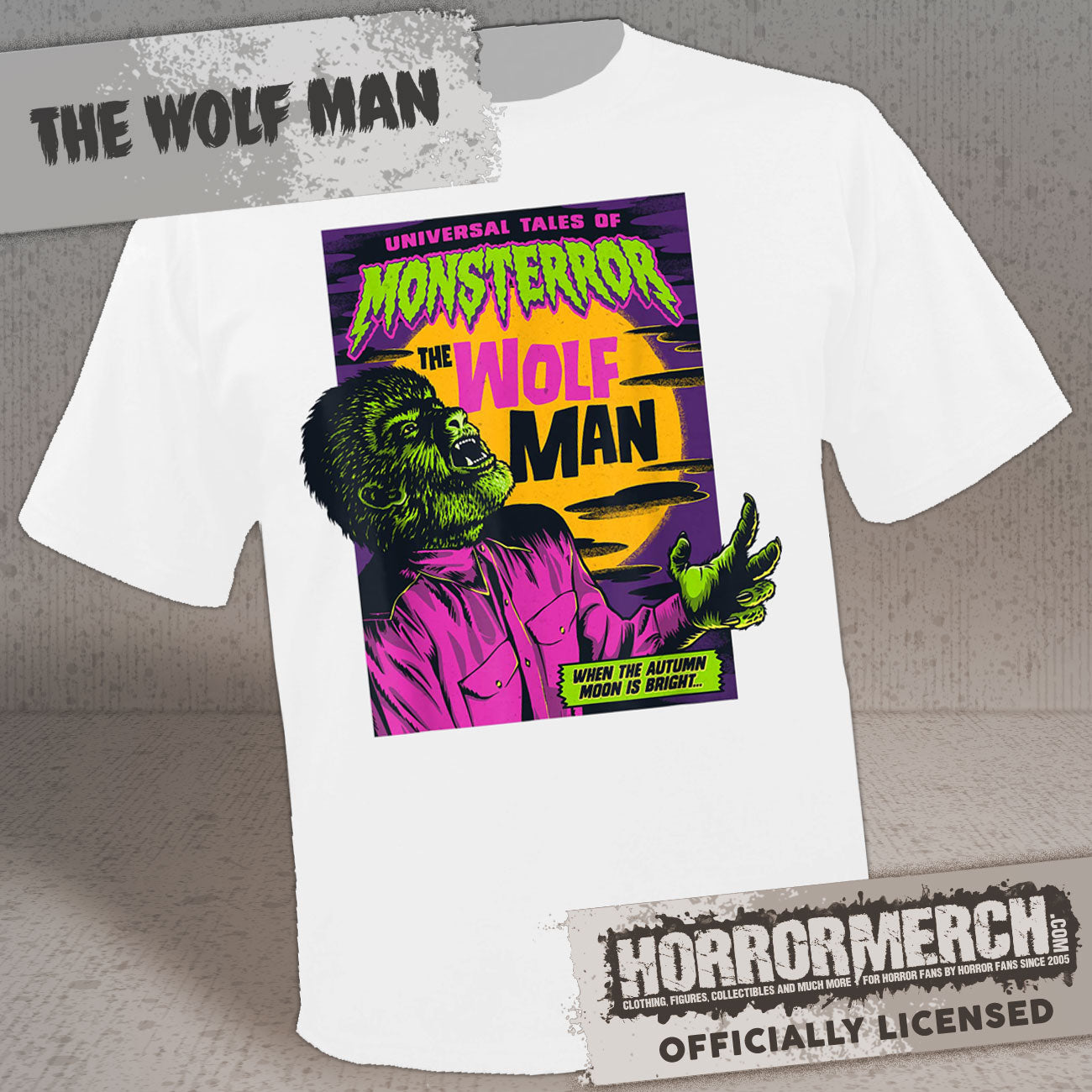 Wolfman - Neon (White) Mens Shirt
