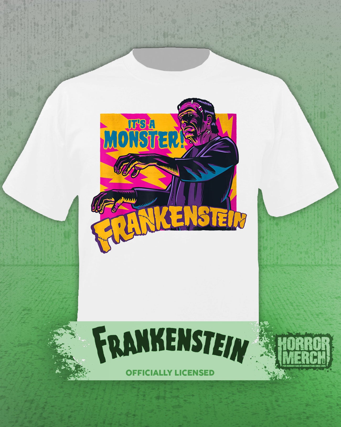 Frankenstein - Neon Womens Shirt (White)