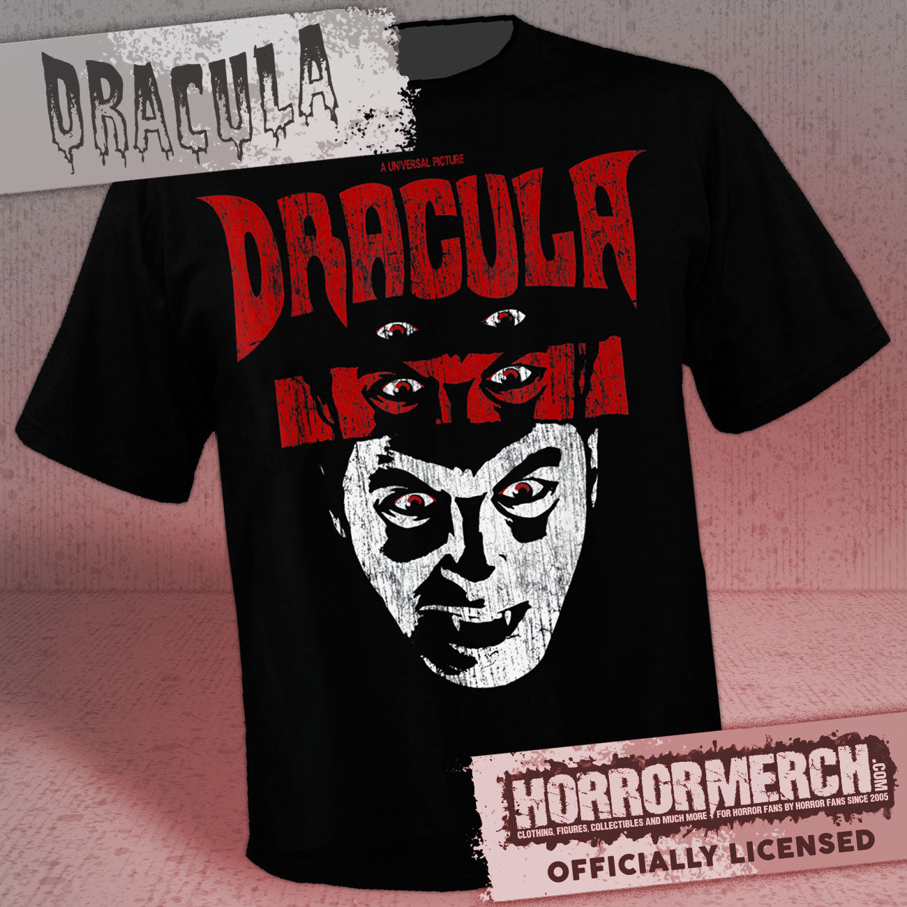 Dracula - Red Eyes (Black) Womens Shirt