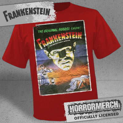 Frankenstein - Poster (Red) Mens Shirt