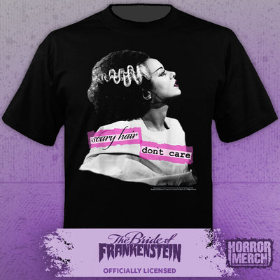 Bride Of Frankenstein - Scary Hair - Dont Care Womens Shirt