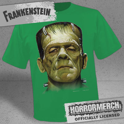 Frankenstein - Closeup (Green) Mens Shirt