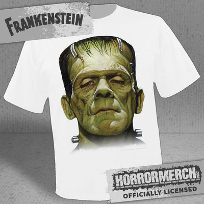 Frankenstein - Closeup (White) Mens Shirt