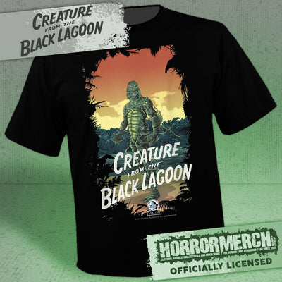 Creature From The Black Lagoon - Island (Black) Mens Shirt
