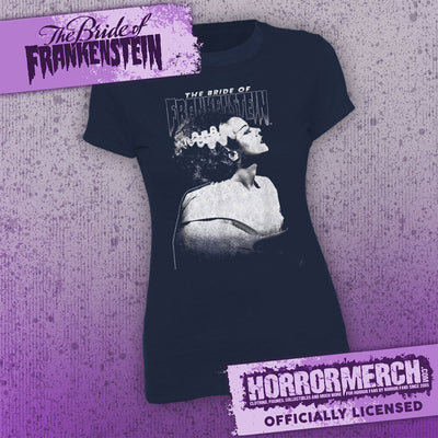 Bride Of Frankenstein - Closeup (Navy) Womens Shirt
