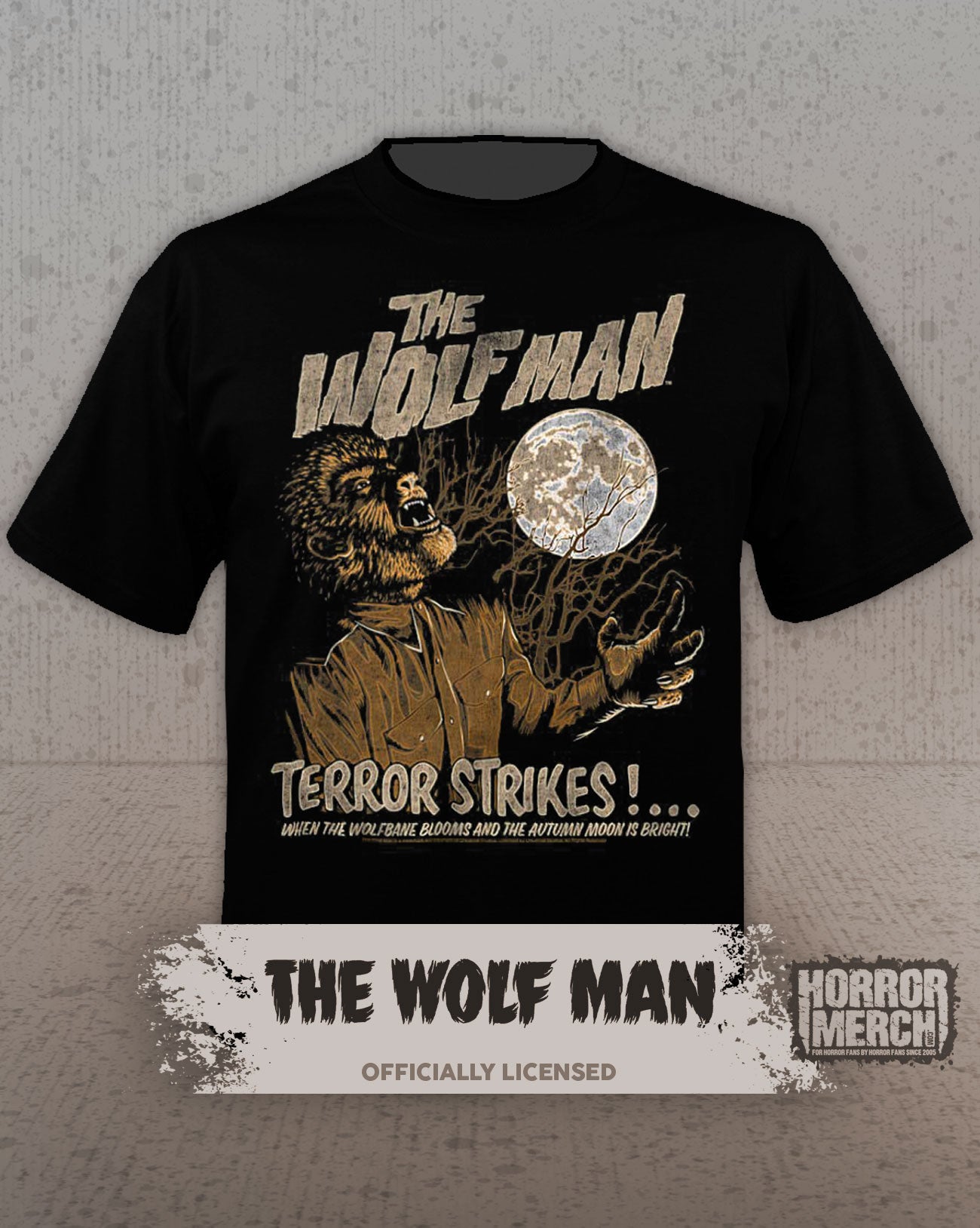 Wolfman - Terror Strikes Mens Shirt