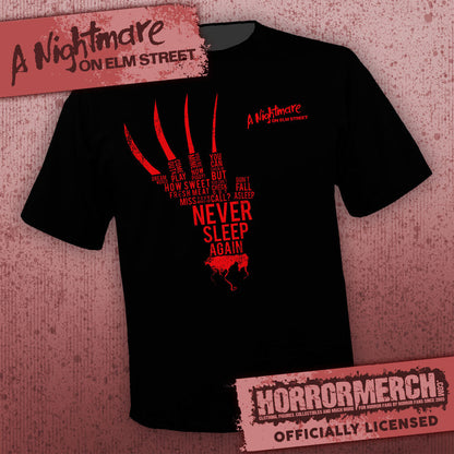 Nightmare On Elm Street - Glove Text Mens Shirt
