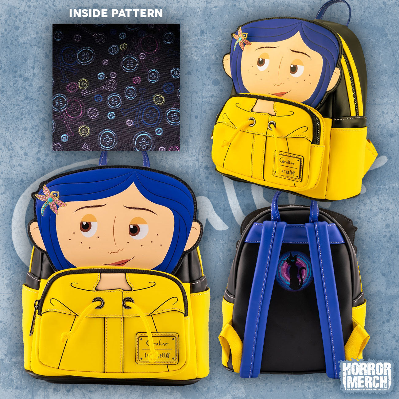Coraline: Raincoat Cosplay Loungefly Mini Backpack