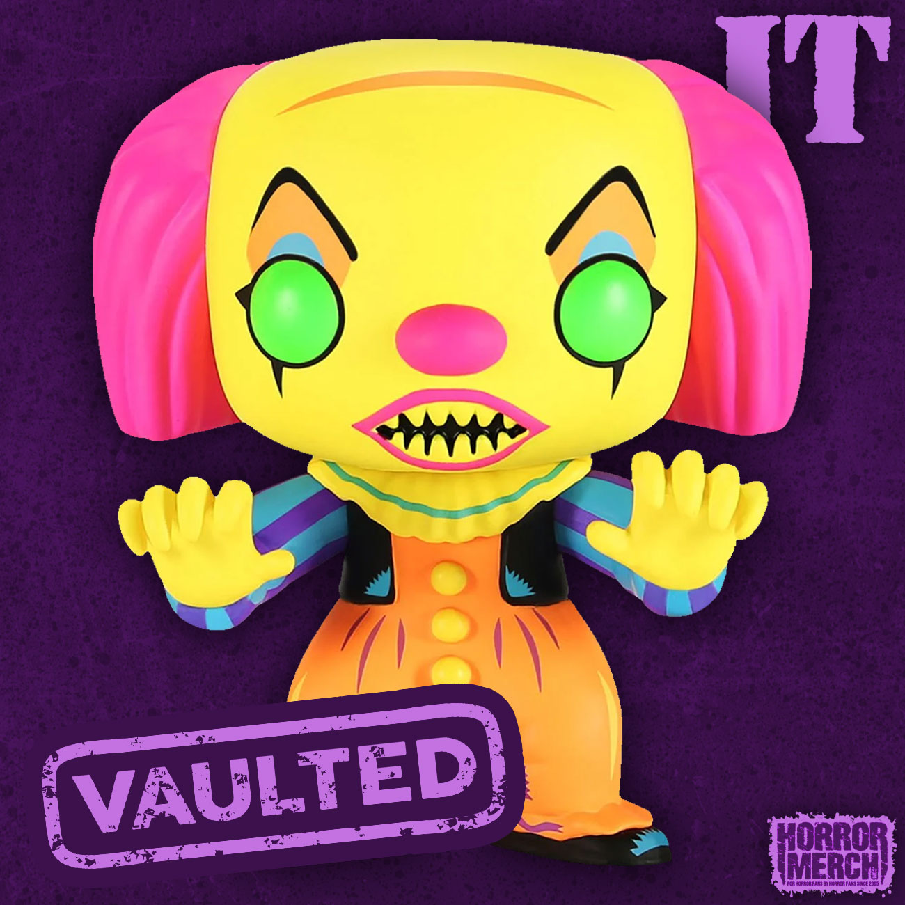 It - Pennywise (1990) Blacklight POP VAULTED [DAMAGED BOX]