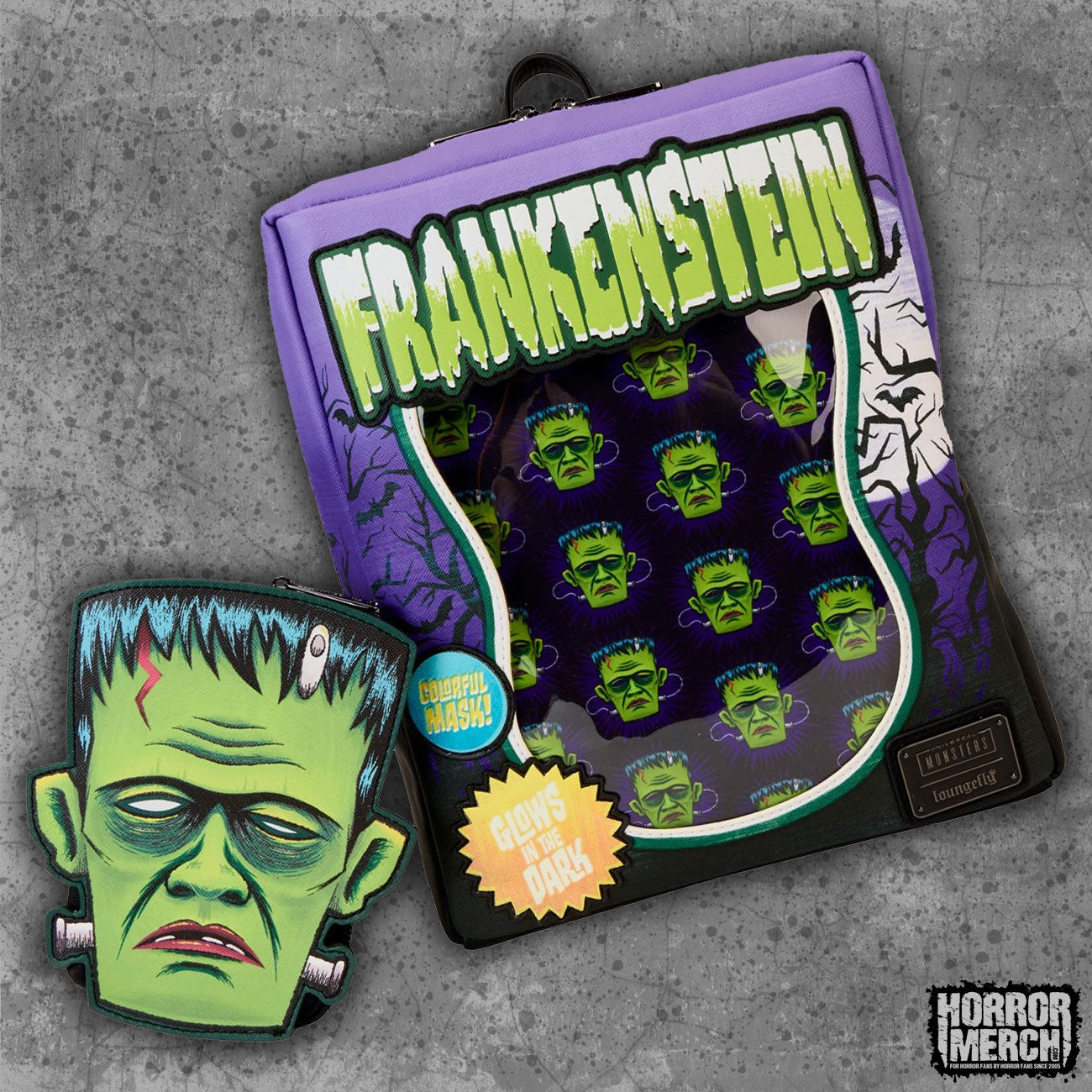 Universal Monsters - Bride + Frankenstein (Glow In The Dark) Backpack + Wallet Set [Accessories]