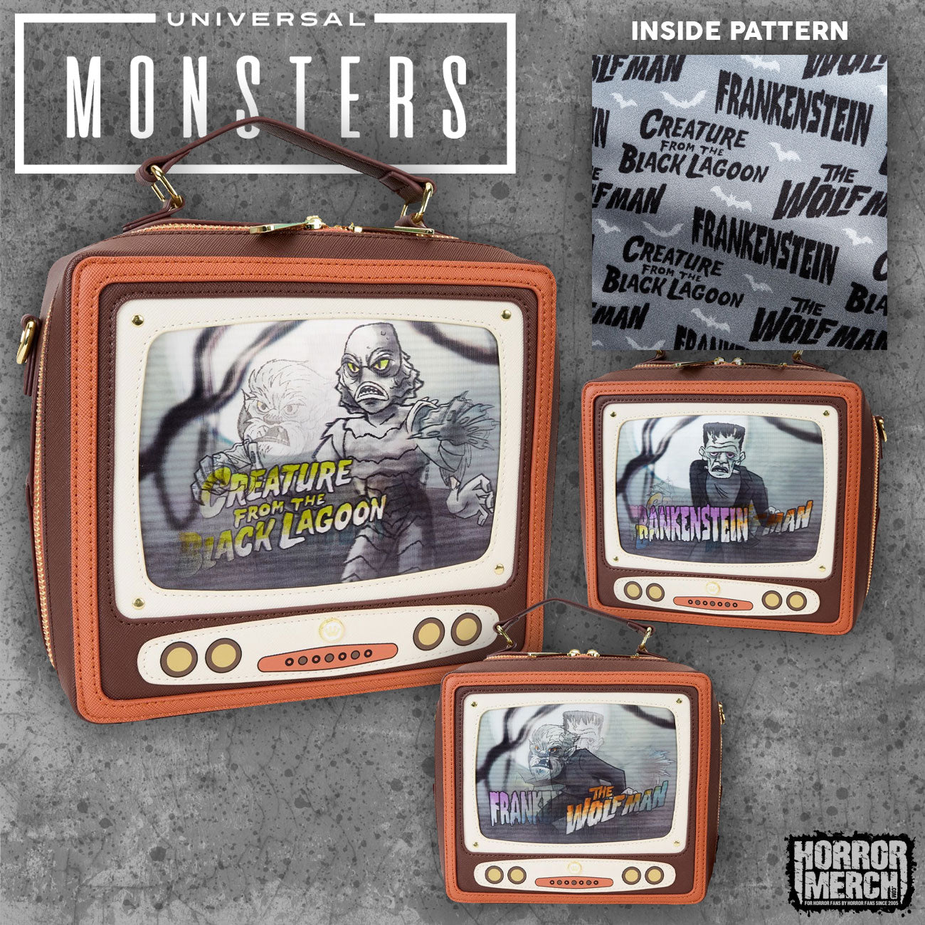 Universal Monsters - TV Triple Lenticular - Crossbody Bag [Accessories]