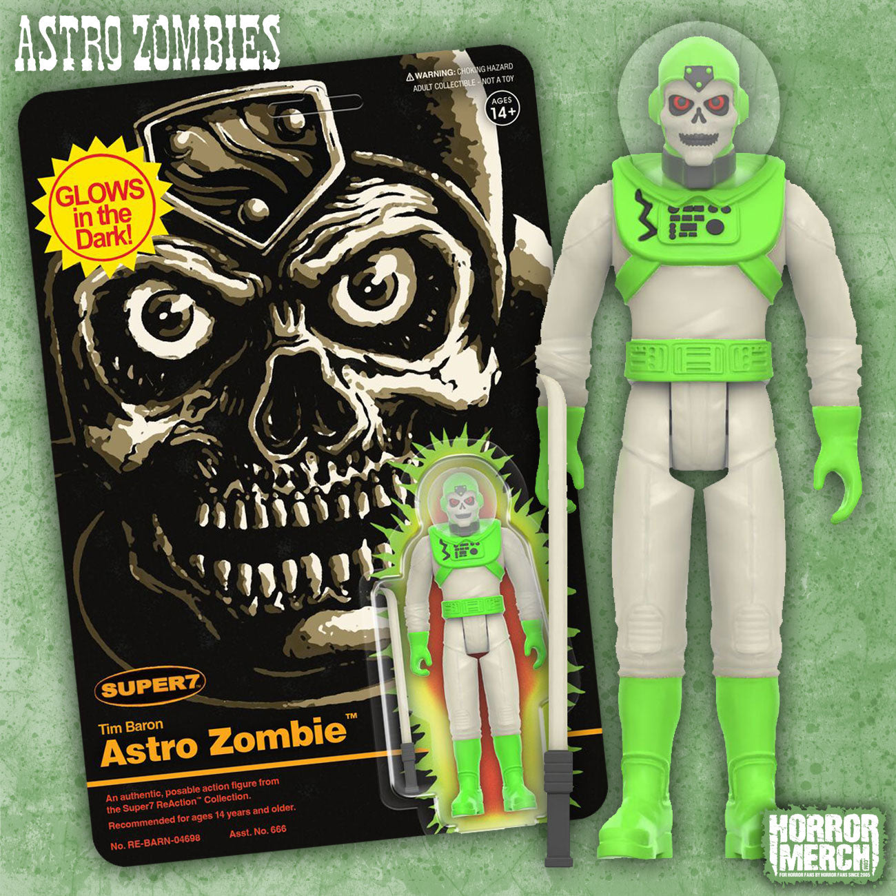 Astro Zombies - Zombie (Glow In The Dark) Retro 3.75 Inch [Figure]