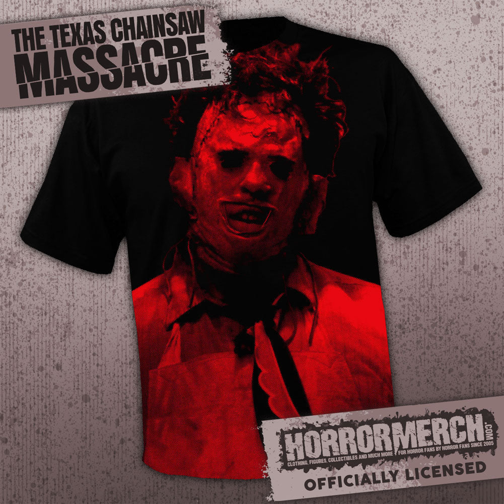 Texas Chainsaw Massacre - Red Leatherface (Full Front Print) [Mens Shirt]