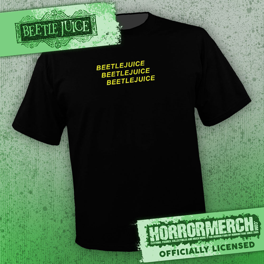 Beetlejuice - Grave (Yellow) (Front And Back Print) [Mens Shirt]