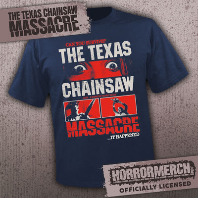 Texas Chainsaw Massacre - It Happened (Navy) [Mens Shirt]