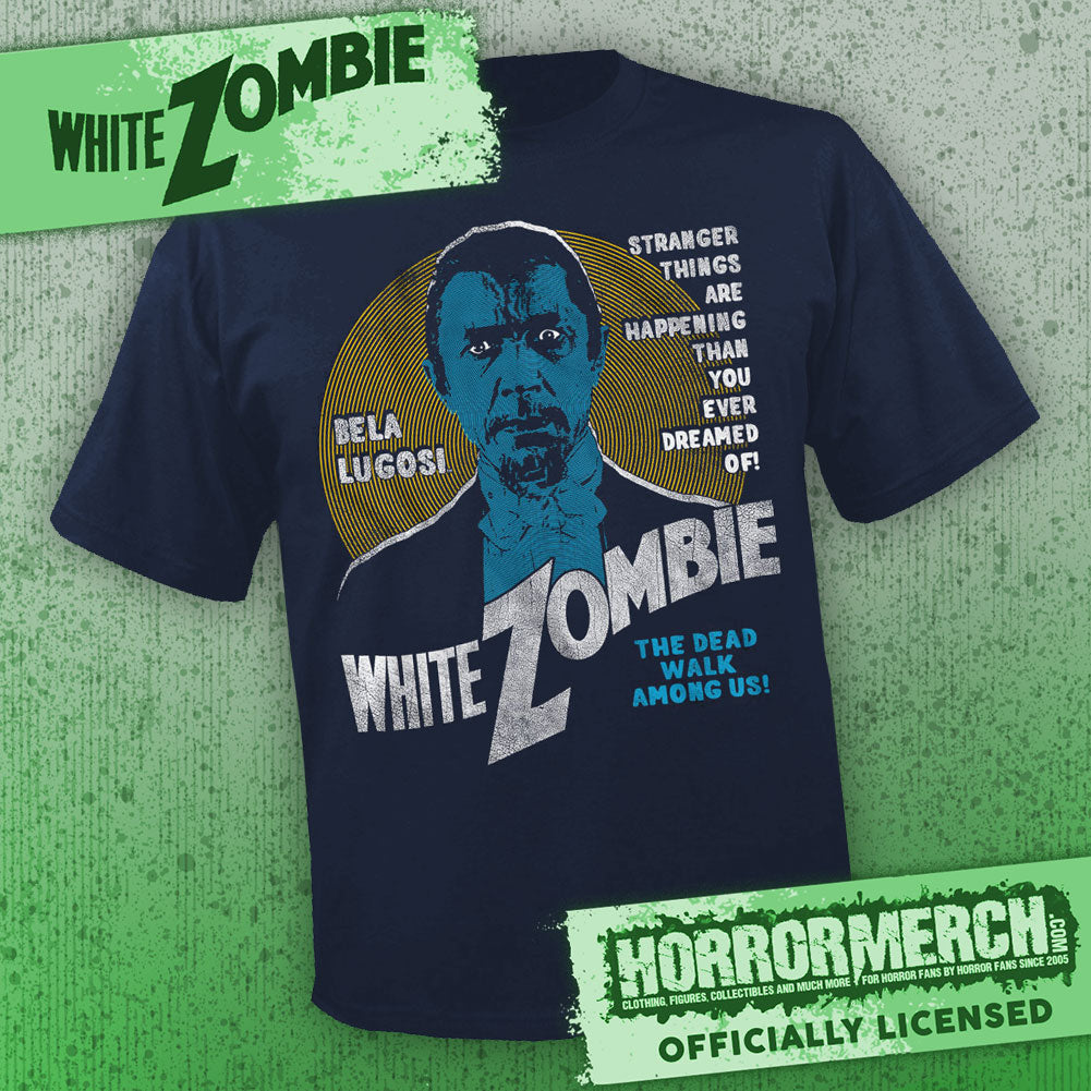 White Zombie - Dead Walk Among Us (Navy) [Mens Shirt]