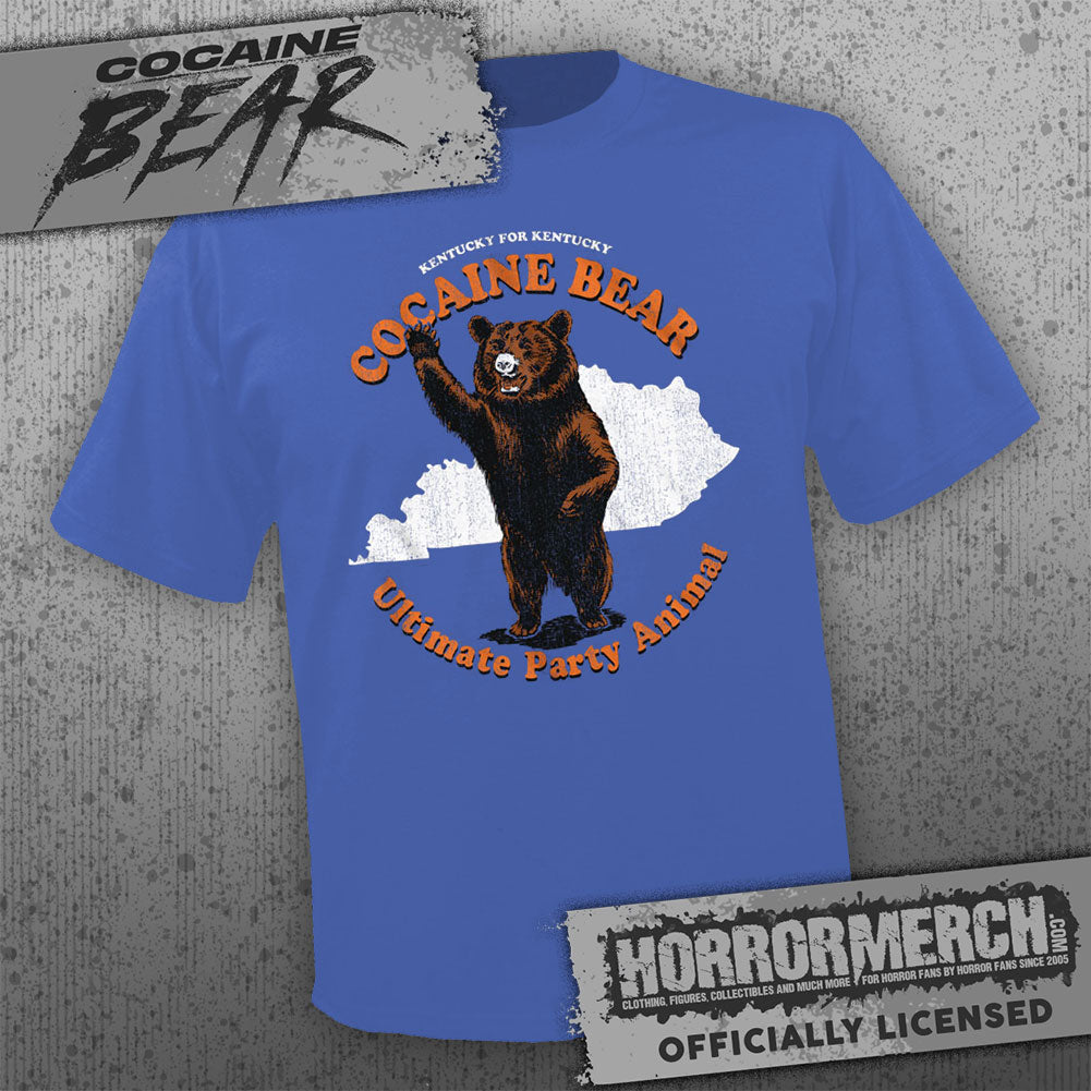 Cocaine Bear - Party Animal (Blue) [Mens Shirt]