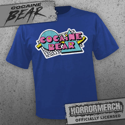 Cocaine Bear - Retro Logo (Blue) [Mens Shirt]