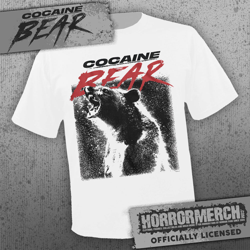Cocaine Bear - Poster (White) [Mens Shirt]