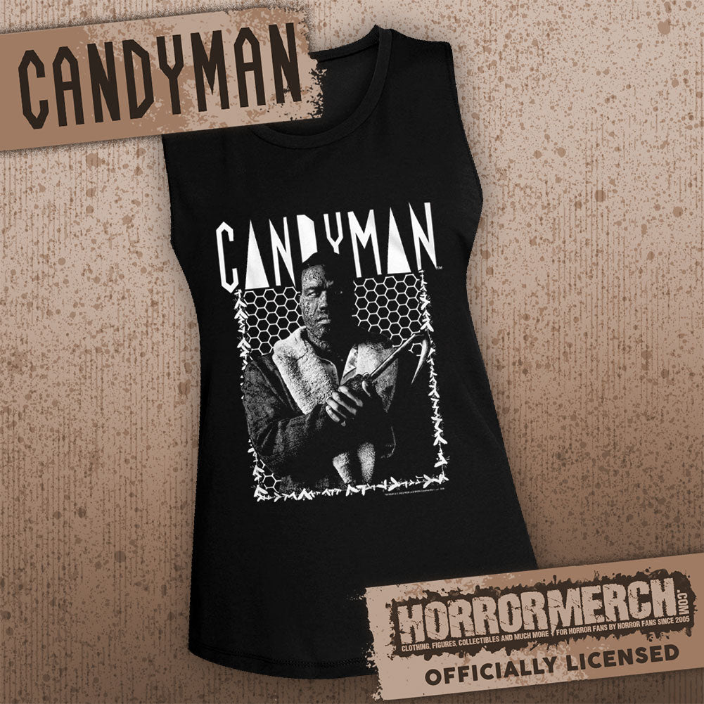 Candyman - Close-Up (BW) [Womens High Neck Tanktop]