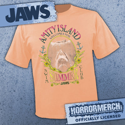 Jaws - Swim Club (Peach) [Mens Shirt]