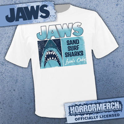 Jaws - Sand Surf Sharks (White) [Mens Shirt]
